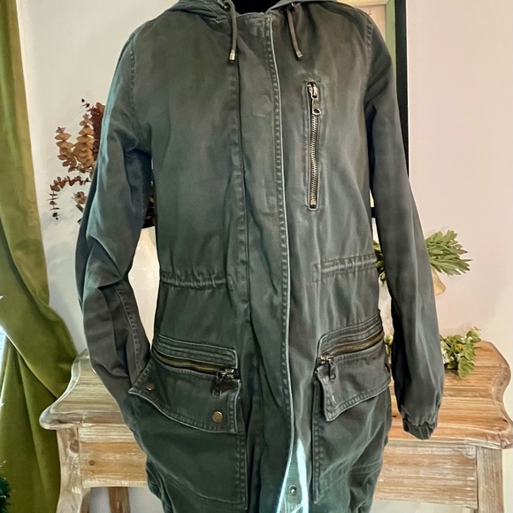 Y2K Hooded Banana Republic Army/Utility Jacket XS - Picture 9 of 13